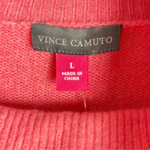Vince Camuto Vibrant Pink Turtleneck Sweater Size L - Picture 4 of 8